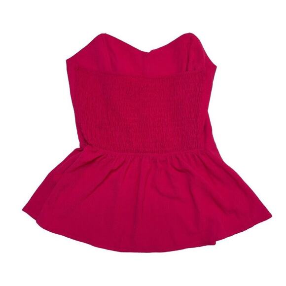 Monteau Los Angeles Pink Strapless Structure Bodice Flowy Hem Women's M Summer - Picture 12 of 16